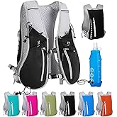Hydration Running Vest for Women Men,Lightweight Breathable Reflective Hydration Pack with 500ml Water Bottle,Hydration Vest Pack Backpack for Hiking,Camping,Trail Running,Cycling,Race,Marathon