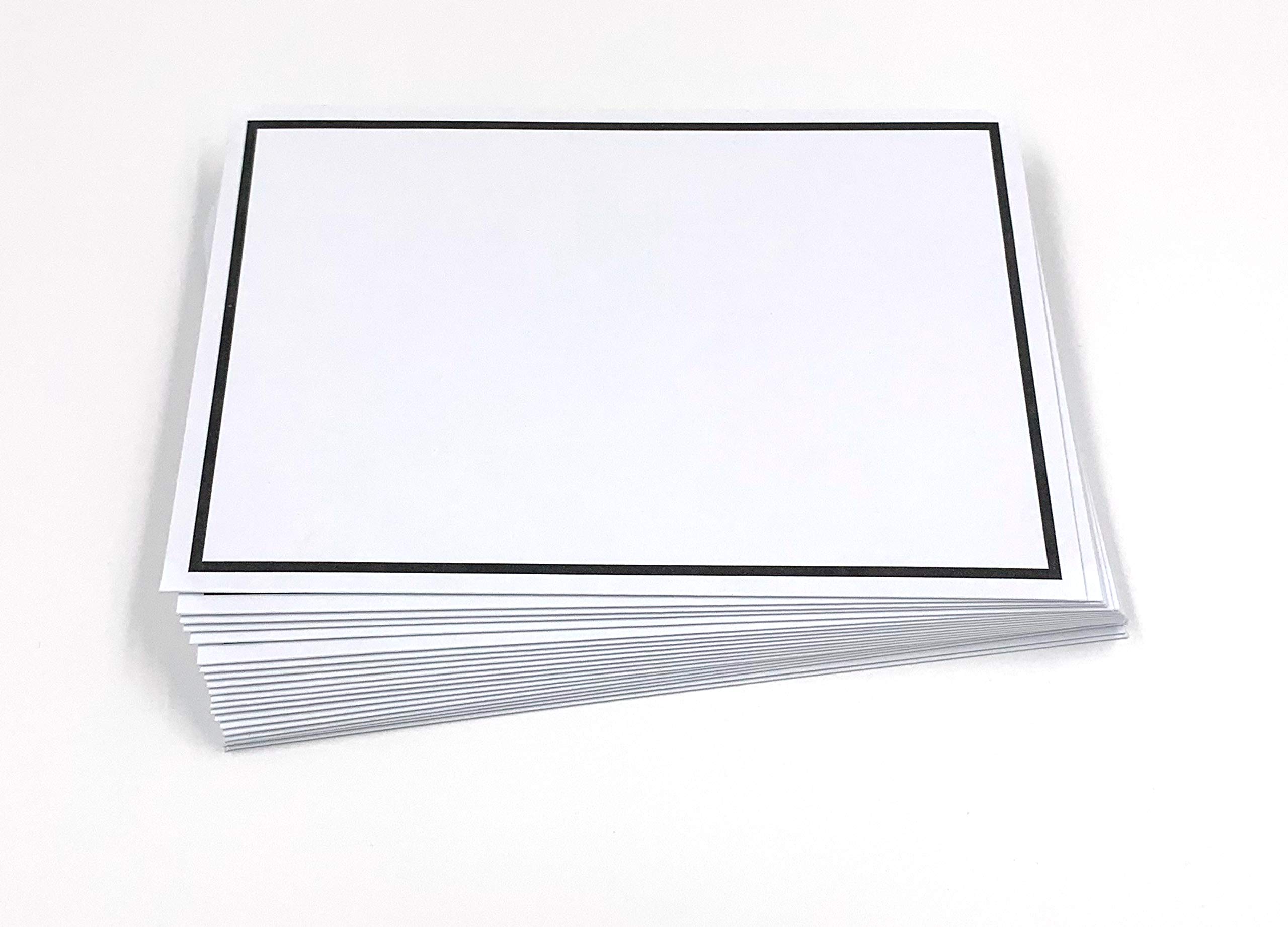 25 Mourning Envelopes C6 = 162 x 114 mm, Black Silk Lining, with Black Frame