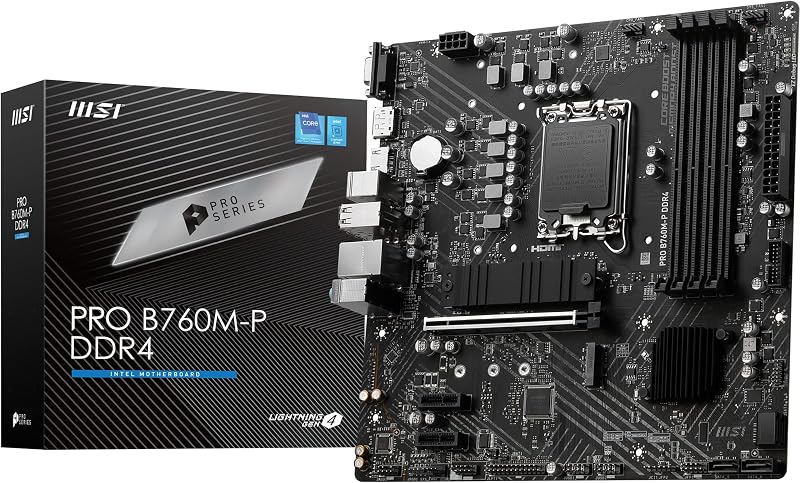 MSI PRO B760M-P DDR4 Motherboard Micro-ATX LGA 1700 14th 13th 12th Gen Intel