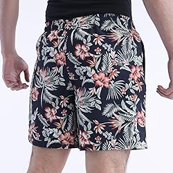 Biwisy Mens Swim Trunks with Compression Liner