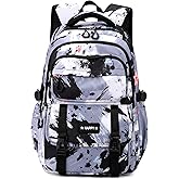 MITOWERMI Kids Backpack Bookbag for Boys School Bags Multi-pocket Teen Girls Backpack for School Elementary Students Schoolbags Casual Knapsack (Black)