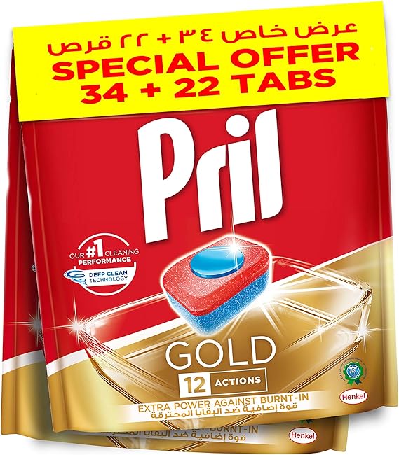 Pril Gold Automatic Dishwashing Tablets, 34 + 22 Tablets Buy Online at Best Price in UAE