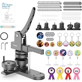 Caydo Button Maker Machine Multiple Sizes, 1+1.25+2.25 Inch | Pin Maker Machine Interchangeable Molds for Custom Pins, 300pcs Button Supplies Kit for Small Business Vendors &amp; Creators