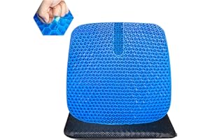 EVEME Gel Seat Cushion for Long Sitting (Thick & Extra Large),Cool Seat Cushion,Chair Seats,Wheelchair Seat Cushions,for Office Chair Car Seat,Breathable & Sciatica Pain Relief & Back Pain