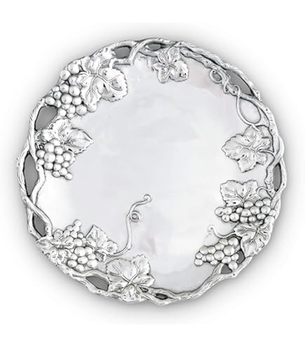 ARTHUR COURT アルミニウムプレイト　Rainforest Amazon.com | Arthur Court Designs Metal Aluminum Grape Decorative