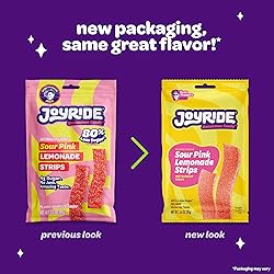 JOYRIDE Pink Lemonade Sour Strips - 3.5 oz 6-Pack