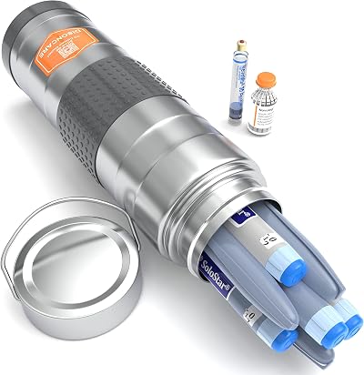 DISONCARE 74H Insulin Cooler 7 Pens Large Capacity QR Medical Tag