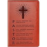 WHLBHG Pastor Gifts Pastor Leather Journal Notebook Pastor Appreciation Gifts Christian Gifts Minister's Gift Pastor Definition Notebook Birthday Gift (Pastor)