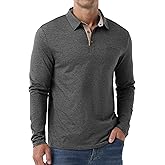 Sailwind Mens Long Sleeve Polo Shirts Button Casual Tee Cotton Collared Golf T Shirts with Pocket
