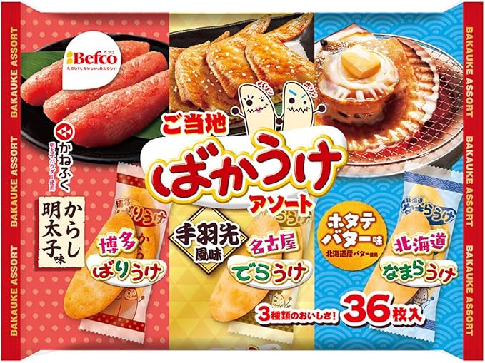 Amazon 栗山米菓 ご当地ばかうけアソート 36枚 10袋 栗山米菓 せんべい 米菓 通販