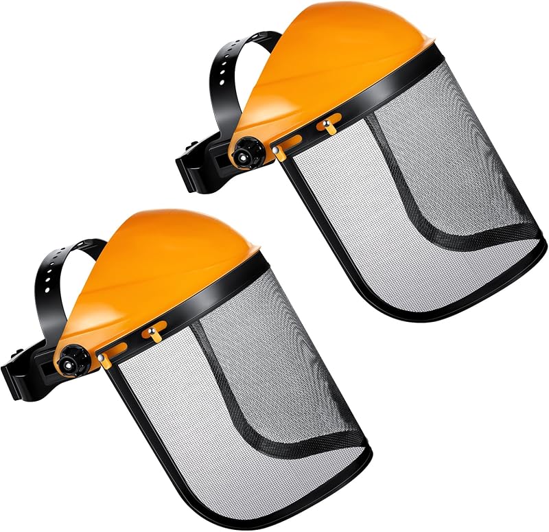 Hestya Safety Face Shield 2 Pack Adjustable Helmet Visor for Forestry Gardening