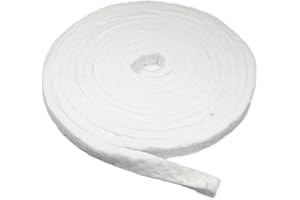 LYNN MANUFACTURING Strip Ceramic Fiber Alternative Blanket, 2200F Rated, 1" x 1/2" x 300", High Temperature Gasketing for Boiler, Wood Stove, Pellet Stove, Furnace, Kiln, Forge, 9506