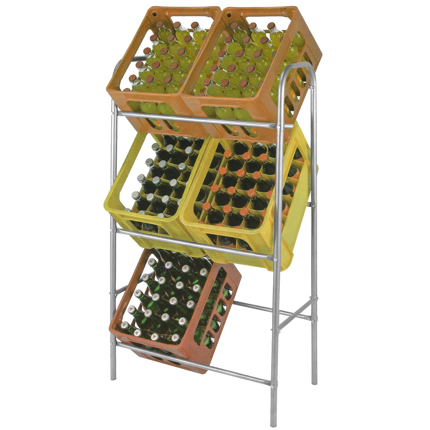 Drink Crate Stand Crate Stand Crate Stand Silver Drinks Box Shelf Trays