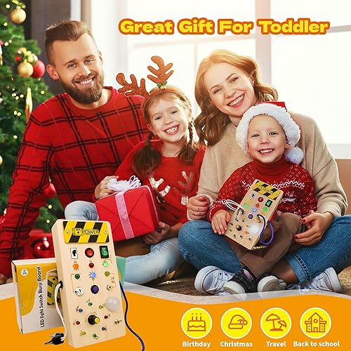 Hikoshi Montessori Switch Busy Board with LED Light Montessori