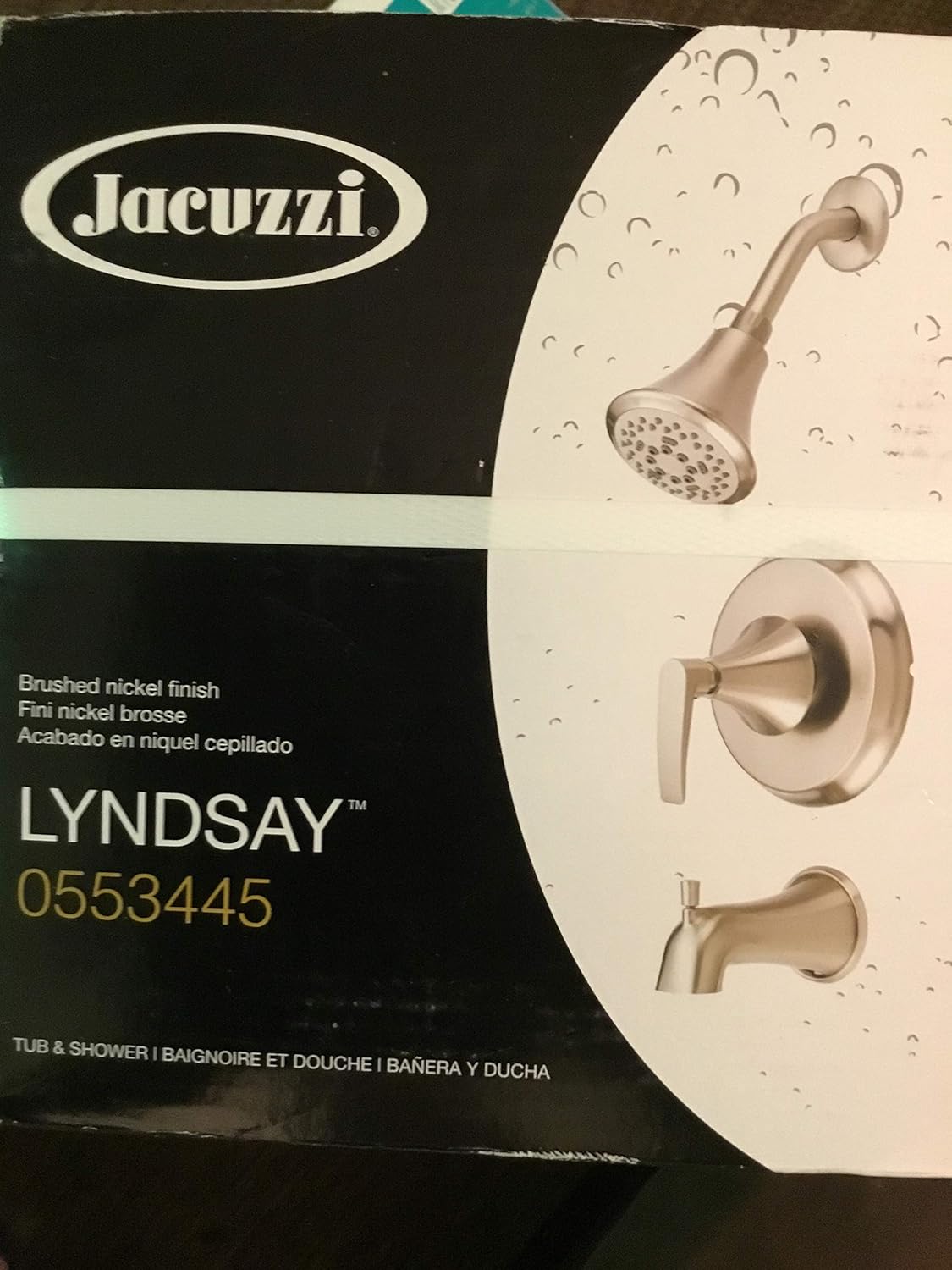 Shower Heads New Jacuzzi Lyndsay Brushed Nickel 1Handle Bathtub