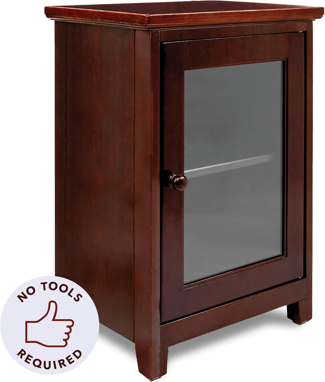 Amazon Com Stony Edge Espresso Night Stand Easiest Assembly No Tools Required Premium Two Shelf Wooden Bedside Table Or End Table With Glass Door Heavy Duty Elegant Accent Furniture Kitchen