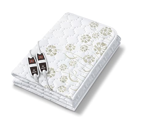 Beurer UB 68 XXL Doppel-Wärmeunterbett, 2 separate Temperaturzonen, Sicherheitssystem, Timerfunktion, 150 x 160 cm