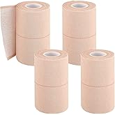 4 Rolls Elastic Tape Adhesive Elastic Tape Self Adhesive Bandage Wrap Flexible Stretch Bandages for Sports Ankle, Knee and Wrist Sprains Animal Pets, 5 Yard (4 Inch in Width)