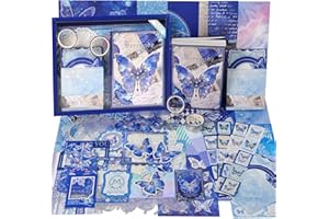 Funto Scrapbooking Kit(162 PCS), Warm Mail Series-Serebade, Perfect for Bullet Scrapbooking Materials, Planner DIY Arts Craft Collage