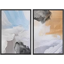 MUDECOR Framed Canvas Print Wall Art Abstract Blue