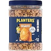 PLANTERS Honey Roasted Peanuts, Plant Based Protein Snacks, 34.5 Oz (6 Ct) | Roasted Sweet &amp; Salty Nuts. 0g Trans Fat. Resealable Jar. Snacks for Adults. Party Mix, Party Snacks