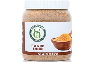 SOWNANDGROWN Sown and Grown Ground Flaxseed - 20oz | Natural Golden Flax Seeds Powder | Smoothies, Baking & Weight Management | Omega-3 Rich