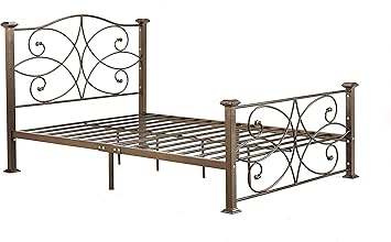 Amazon Com Hodedah Complete Metal Full Size Bed With Headboard
