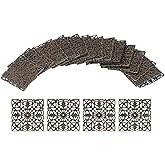 Iron Filigree Charm,50Pcs Metal Filigree Embellishments Wrap Pendants DIY Jewelry Making Supplies for Cloth Accessories Earrings Bag Decorations