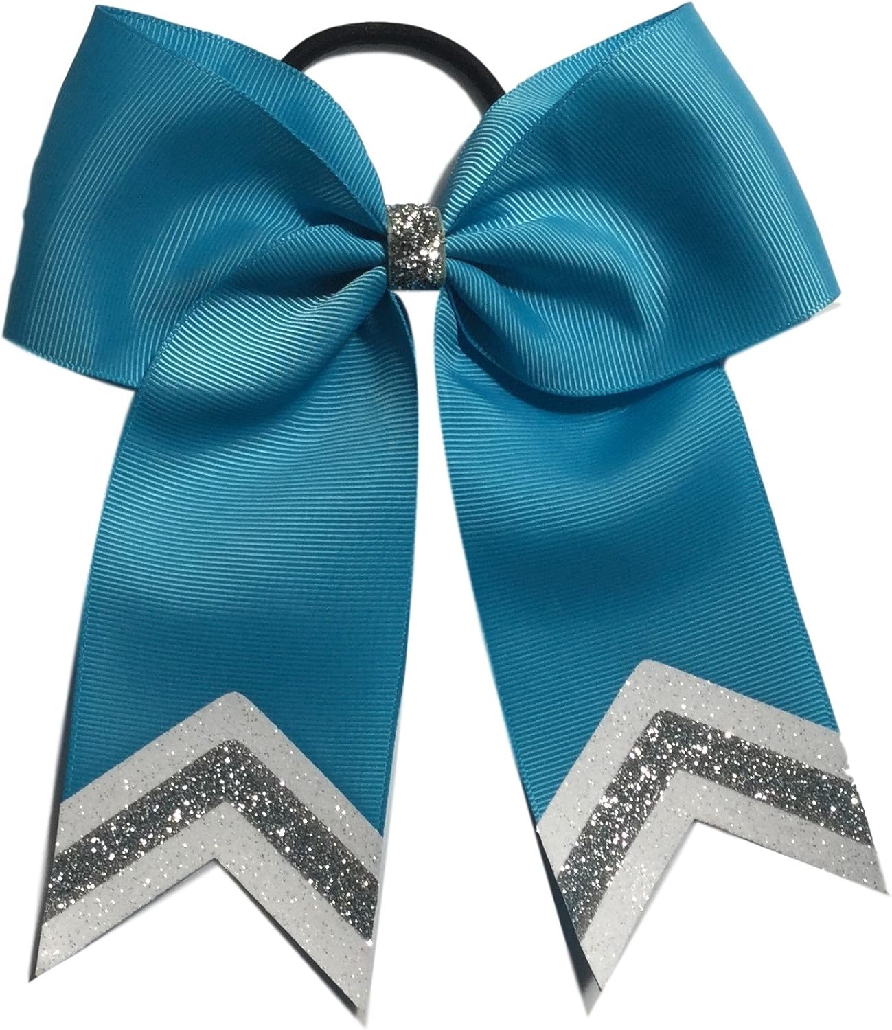 Amazon Com All Sport 5 1 2 Turquoise Hair Bow With White And