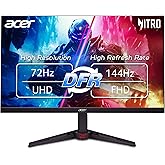 Acer Nitro 27in 4K 3840x2160 IPS 72Hz DFR 144Hz Gaming Monitor VG270K L1 | 0.5ms, AMD FreeSync, DCI-P3 95%, 2xHDMI, DisplayPort, Speaker, VESA Mountable, Bluelight Filter, Flickerless Technology