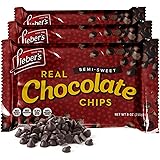 Lieber’s Vegan Semi-Sweet Real Chocolate Chips, 9 oz – Gluten Free, Dairy Free, Kosher Parve, Low Calorie Chocolate Chips for