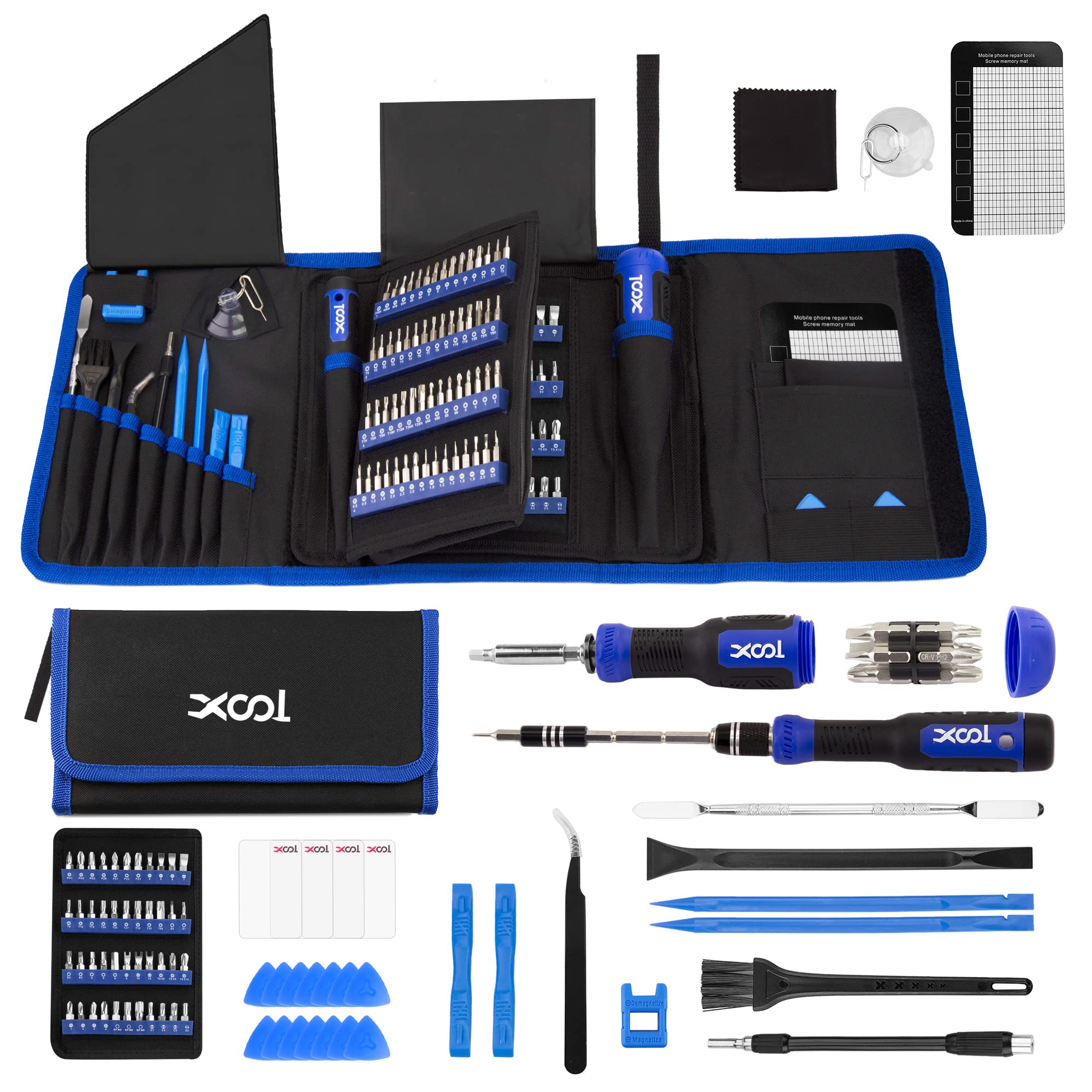 Photo 1 of XOOL 200 in 1 Precision Screwdriver Kit, Electronics Repair Tool Magnetic Driver Kit with 164 Bits, Flexible Shaft, Extension Rod for Computer, iPhone, Laptop, PC, PS4, Xbox, Nintendo