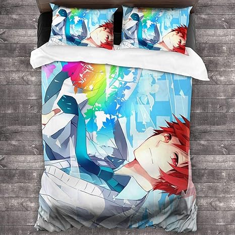 Amazon Co Jp かわいい ファッション 赤司征十郎 2 輸入する ベッドの上の3つのセット スリーピースベッド 布団カバーセット 寝具セット 枕カバー ベッドカバー 布団カバー カップル掛け布団カバー ホーム キッチン