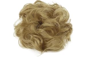CAISHA Messy Scrunchie Bun Voluminous Wavy Hairpiece Heat-resistant Synthetic Fibres Blond G29A