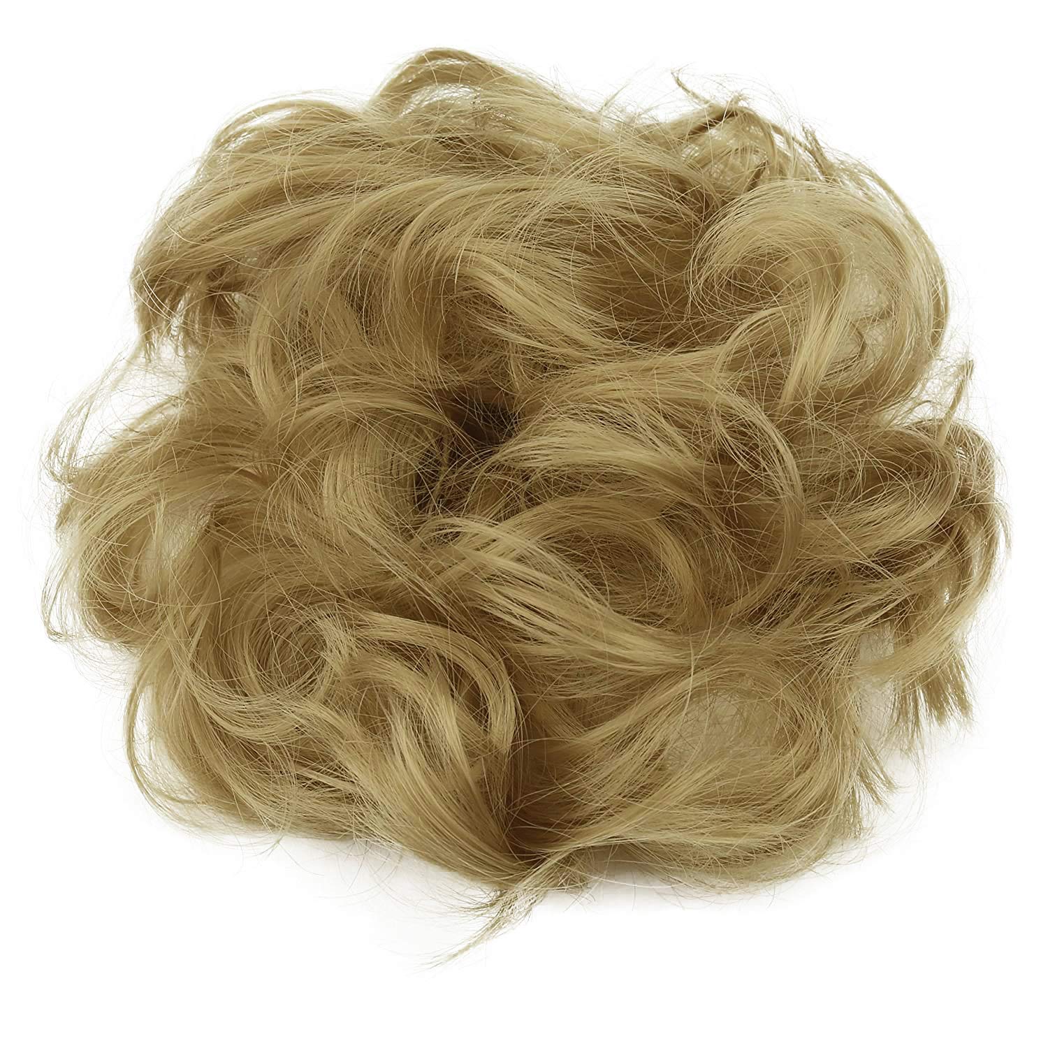 CAISHA Messy Scrunchie Bun Voluminous Wavy Hairpiece Heat-resistant Synthetic Fibres Blond G29A