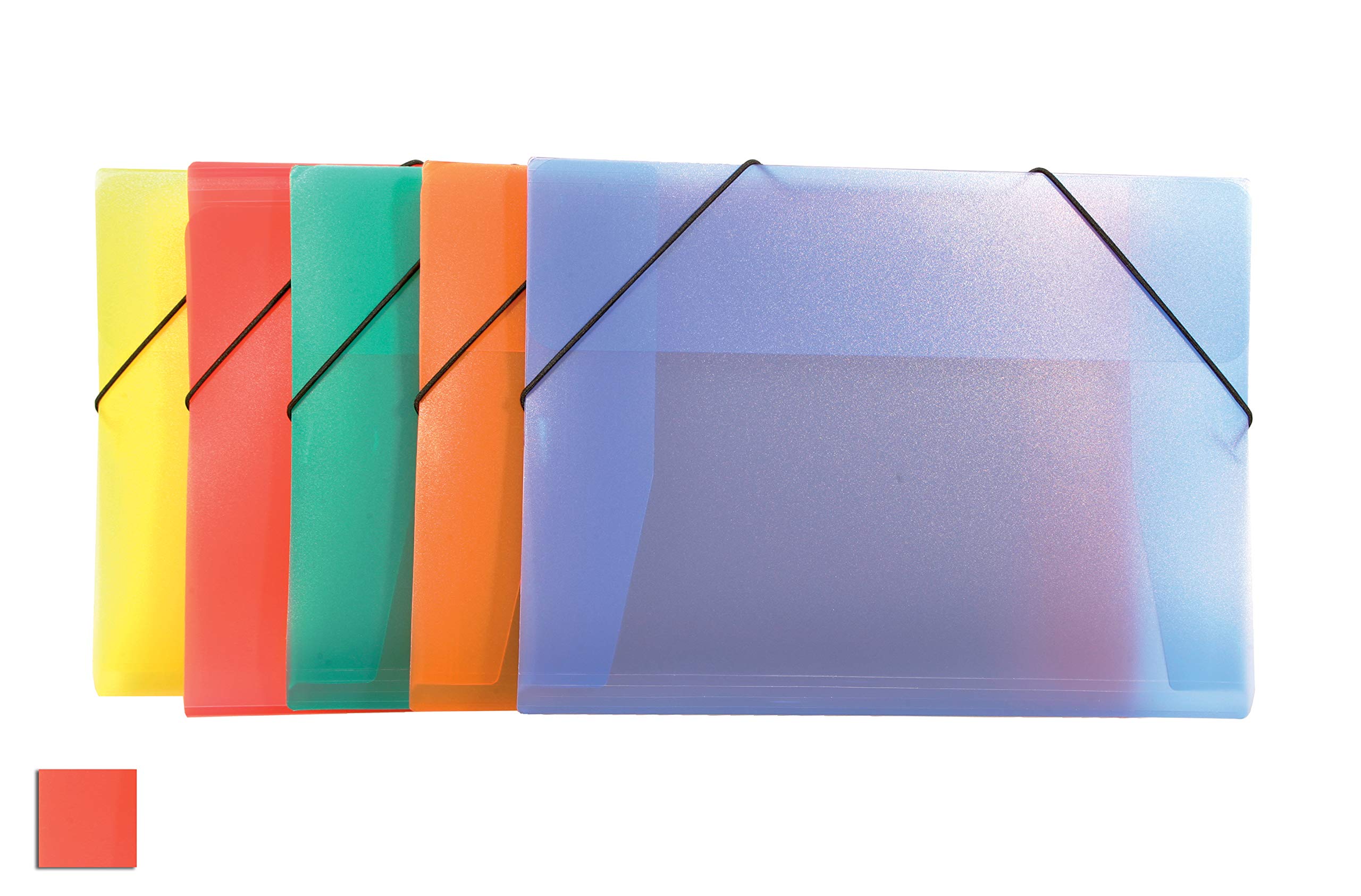 Folders 3 Flaps with 2 Elastic Bands Red Pack of 12 PCs.