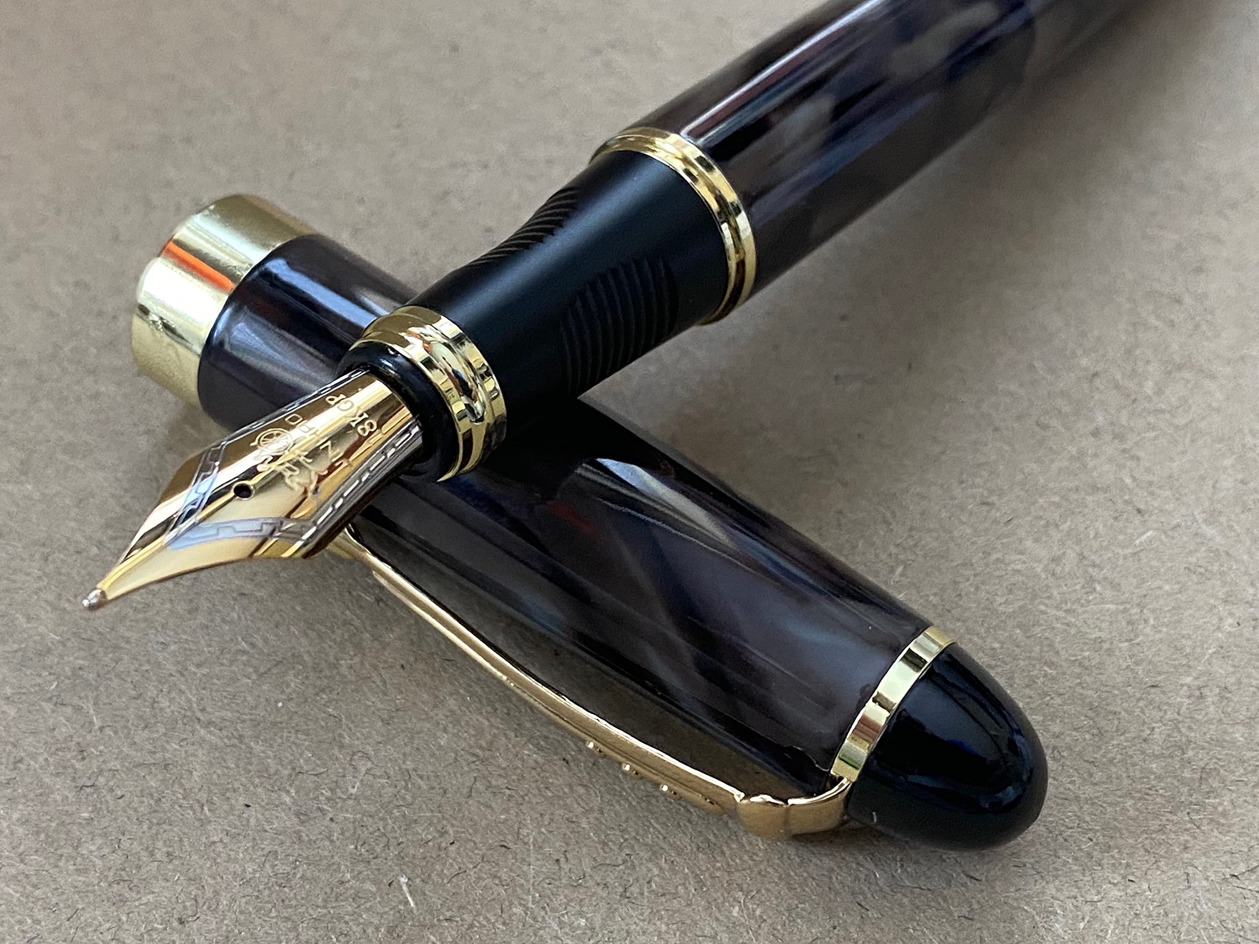 Rhapsody Jinhao x450 Fountain Pen 0.5mm Medium-Fine Nib Ink Pens (Green Marble)