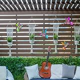 OFFCUP 4 Pack Metal Hummingbird Wall Art Outdoor Decor Rainbow Colorful view 8