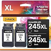 245XL Black Ink 2 Pack for Canon 245XL 245 XL PG245 Compatible with Canon Printer Ink 245 XL for PIXMA MX492 TS3120 TR4520 MG