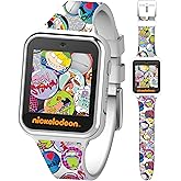 Accutime Nickelodeon Educational Learning Touchscreen Kids Smartwatch - Multicolor Strap Toy - Girls, Boys, Toddlers - Selfie Cam, Games, Alarm, Calculator, Pedometer (Model: NIC4025AZ)
