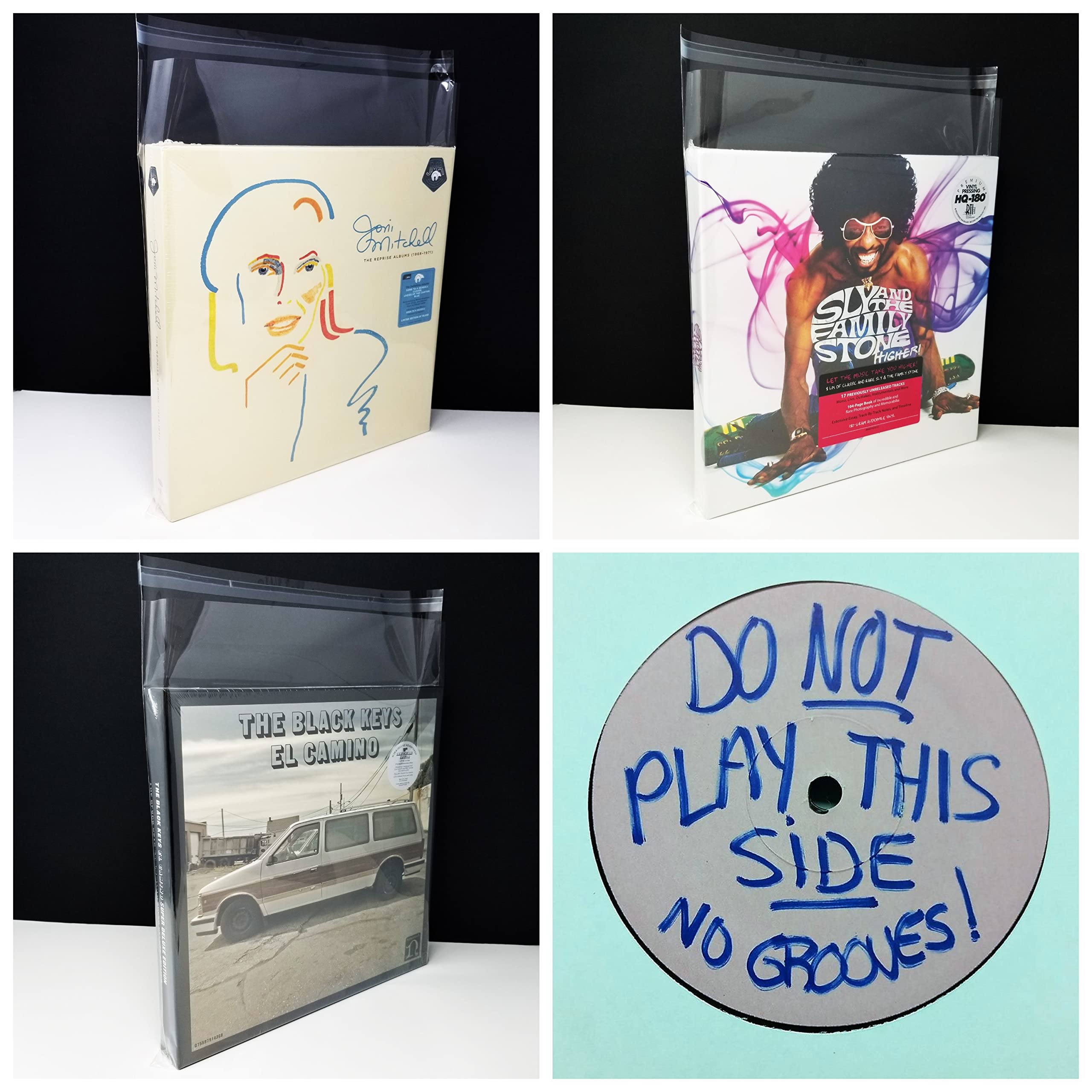 5 Large + Seal Up Box Set Outer Sleeves Fits 45 LP Vinyl Record Albums