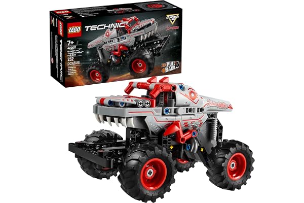 LEGO Technic Monster Jam ThunderROARus Pull-Back Monster Truck Toy - Building Toy for Kids, Boys and Girls, Ages 7+ - Creativ