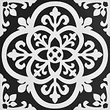FloorPops Gothic Peel & Stick Floor Tiles Black Set of 10 12 x 12 in view 1