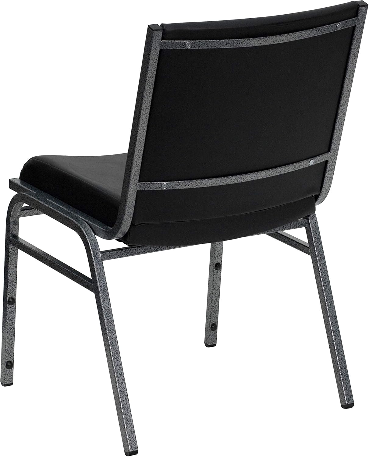 Flash Furniture Black Vinyl Stack Chair, 1 Pack: Furniture & Decor