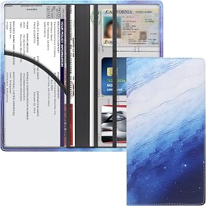 LumiMokki Premium Car Registration & Insurance Card Holder, Marble | Vehicle Glove Box Organizer, Magnetic Closure Car Docume