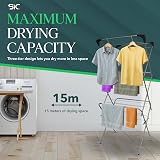 SIC 3 Tier Clothes Airer, 15m Drying Space, Foldable Indoor/Outdoor Rack view 2