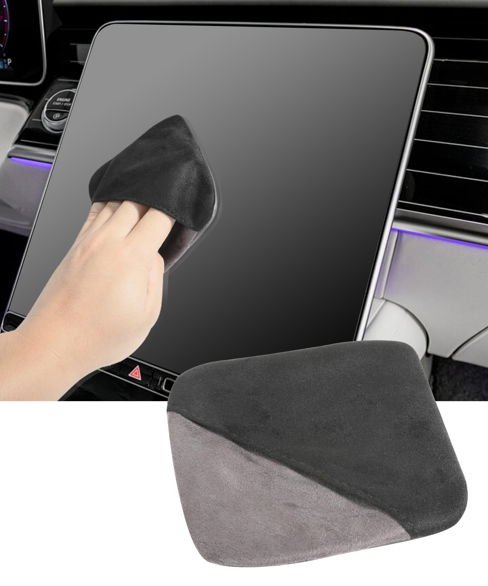 Photo 1 of SCUARI Car Screen Cleaner,Touch Screen Cleaner for Car,Car Accessories Car Screen Wipes,Foldable Car Screen Cleaner Cloth,Square Microfiber Auto Screen Cleaning Pad,Fit for Car Dashboard LCD Display