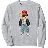 Punk Rocker Rapper Popster Punker Teddy Bear Rap Hip Hop Sweatshirt