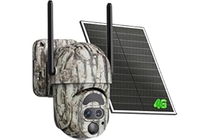 Oculview 4G LTE Cellular Trail Camera,12X Hybrid Zoom Game Camera with 2K View Live Video,360°Full Cover Security Camera with Motion Activated,Built-in SIM Card,Solar Powered,IP65 Waterproof