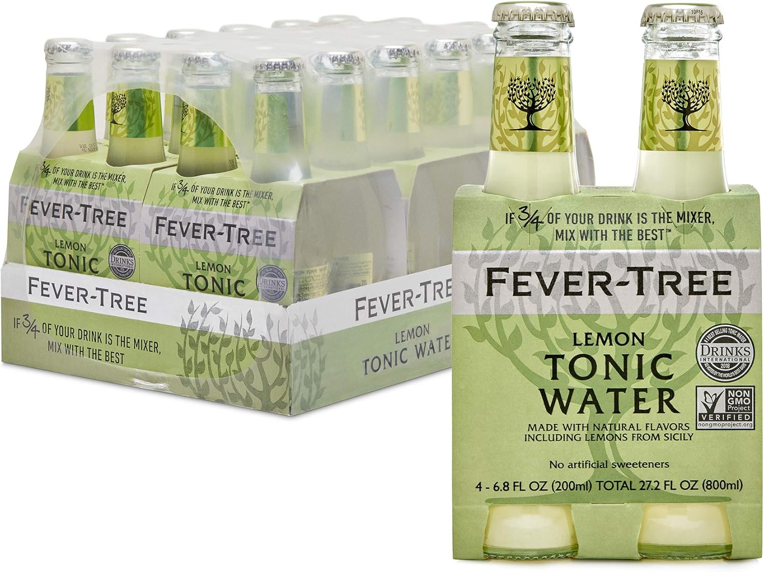 FeverTree Premium Bitter Lemon, 6.8Ounce Glass Bottles (Pack of 24